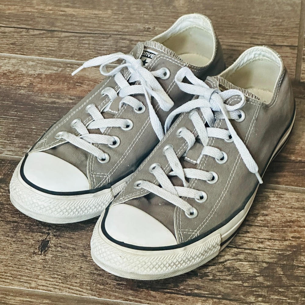 Converse Chuck Taylor All Star Mens Size 8 Gray White Athletic Shoes Sneakers